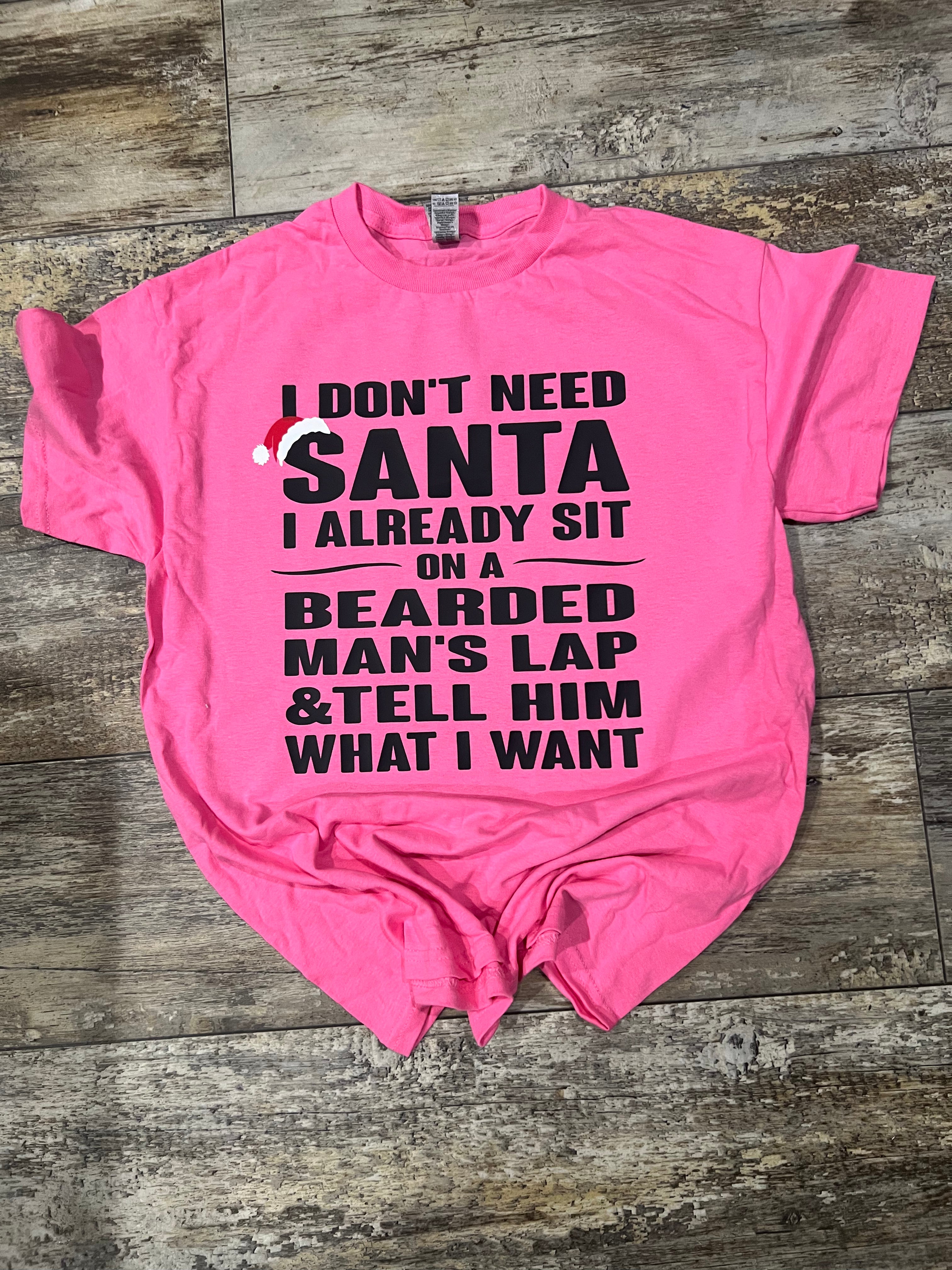 I don’t need Santa, I sit on a bearded man’s lap and tell him what I want design #1